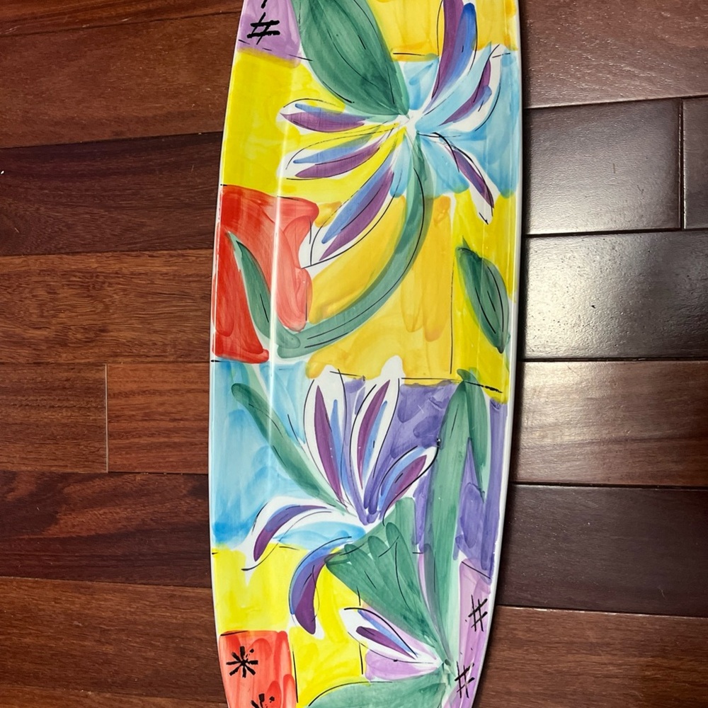 Platter Oblong hand painted by Antica Fornace. Italy.